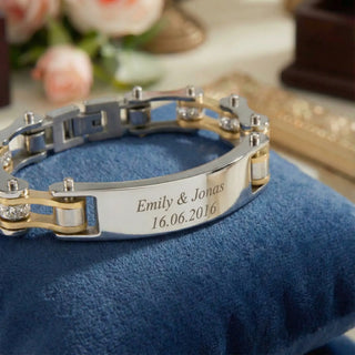 Biker-Armband mit Gravur – Stilvolles Design - Armbänder mit Gravur | Engravy